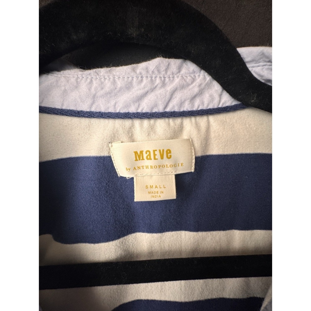 Maeve Anthropologie Puff-Sleeve Polo Top Size Small - Picture 6 of 8